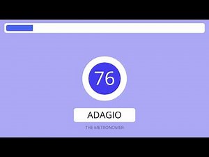 1 Hour 76 BPM Metronome | Speed : Adagio