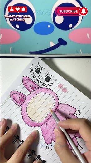 Labubu Macaron Squishy tutorial #asmr #tutorial #papercraft #diy #howto #squishy #shorts #labubu