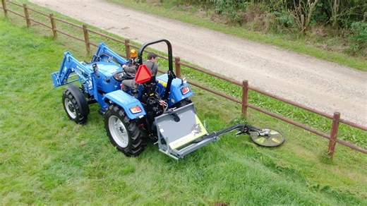 Around and under any fence post, crash barrier or tree! 🚜 Mow right up to every obstacle - leave no blade of grass uncut! #GreenTec #underfencemowing #grassmowing #LandscapingTools | GreenTec