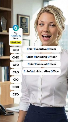 Learn Important Business Titles | #learnenglish #fluentjoy #businessenglish #englishlearning