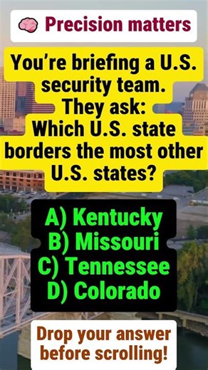 Only ONE U.S. State Borders the Most States 🇺🇸 | Political Geography Challenge
