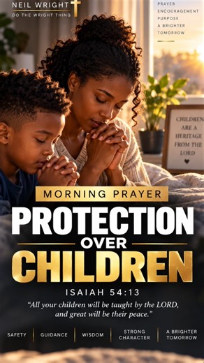 POWERFUL MORNING PRAYER FOR PROTECTION OVER YOUR CHILDREN | Isaiah 54:13 #morningprayer #dailyprayer