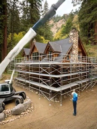 Build a Beautiful Tiny House in Mountain from Scratch |Start-to-Finish. #shorts #tinyhouse #cabin