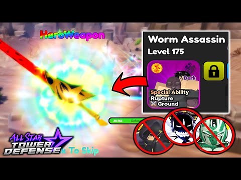 Enuma Raid Solo Ft. 6Star Wormji (Worm Assassin) CODE UNIT! | All Star Tower Defense Roblox