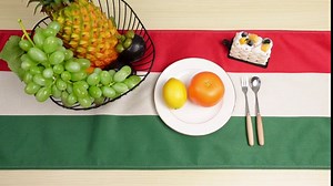 Kingdder 2 Pcs Italy Table Runner Italian Themed Party Decoration 13" x 72" Linen Red Green and White Striped Table Runner for Home Kitchen Dining Room Dinner Home Decor
