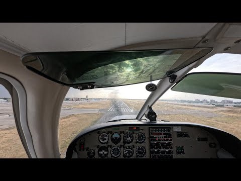 (4K) Pilot POV RAW | Approach & Landing Piper Warrior III VFR