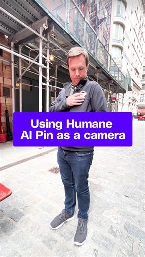 Using the Humane AI Pin as a camera #ai #humane #photography #futuretech #humaneaipin | The Verge