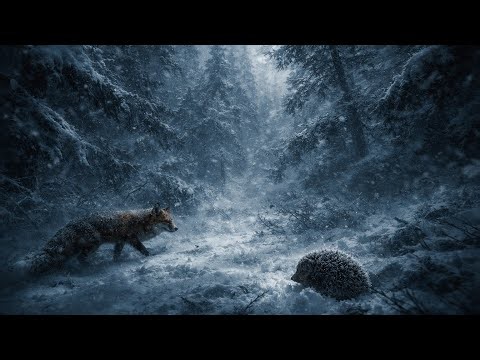 Cozy Winter Forest Storm ❄️ Howling Blizzard & Falling Snow for Deep Sleep 10 Hours ASMR