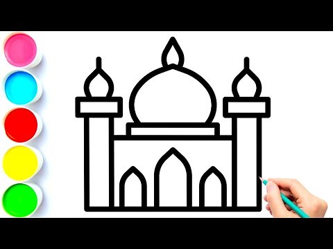 How to Draw Mosque | Mosque Drawing | How to Draw Masjid | Mosque| Draw Smart