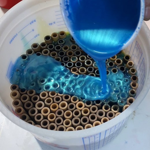 7.2M views · 33K reactions | Epoxy Resin Bowl With Wooden Cylinder Shapes | DIY & Crafts | Facebook