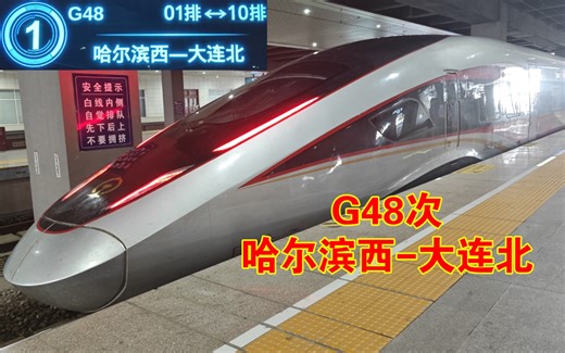 『中国铁路』哈尔滨局CR400BF-GZ-5218担当G48次列车（哈尔滨西-大连北）进沈阳北站