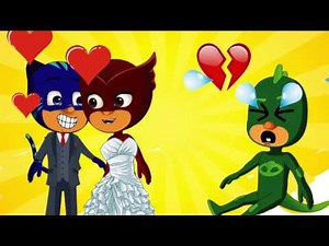 How To Draw And Coloring Pages PJ MASKS Catboy Love Owlette, Gekko Crying Finger Family Song