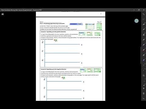Phet simulation moving man instructions: visualizing vectors and graphs