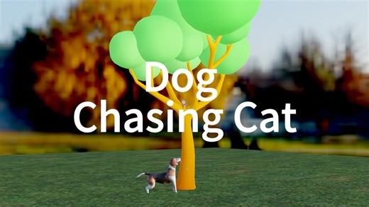 Dog Chasing Cat