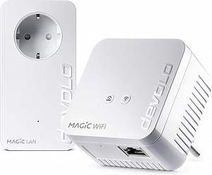devolo Magic 1 WiFi mini Starter Kit, WLAN Powerline Adapter, bis zu 1.200 Mbit/s, WLAN Verstärker, 1x LAN Anschluss, dLAN 2.0, weiß