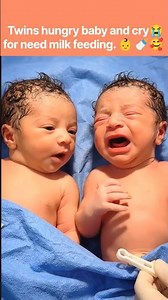 Twins hungry baby and cry😭 for need milk feeding. 👶//#adorable first moments