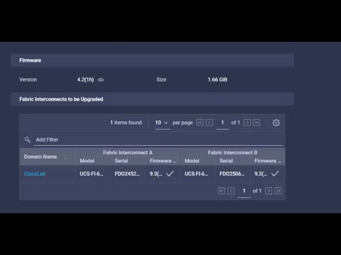 UCS IMM Infrastructure Firmware Upgrade