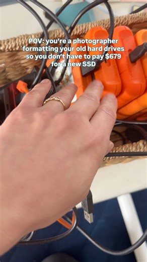 ☠️🪦You’re gonna have to BURY me with all of my emotional support drives! I need every single raw photo I’ve ever taken since 2014 thanks. 👍👍 So how do we get the prices down so I can keep all these? 🤣🤣 | Cassie Torres, Copywriter for Photographers