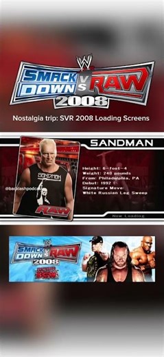 Loading Screens from SVR 2008 #wwe #wrestling #svr #game #nostalgia #2000s