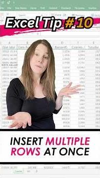 Excel Tip # 10: Insert Multiple Rows at Once