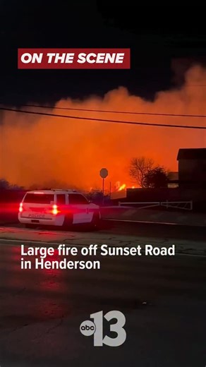 #BREAKING Our reporters are at the scene of a large fire off Sunset Road in Henderson, just west of Whitney Ranch. We will continue to follow this story through the morning and bring you the latest #ktnv #channel13 #lasvegasnews | KTNV Channel 13 Las Vegas