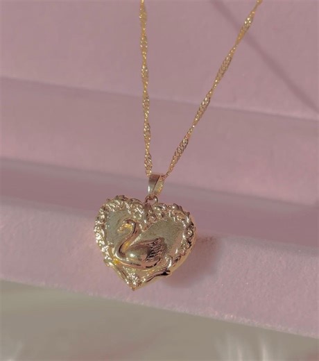 Swan Locket Locket in Silver Plated and Gold Plated~ Comes Beautifully Gift Wrapped - Etsy