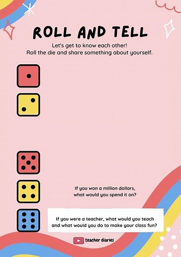 GETTING-TO-KNOW-YOU ACTIVITY: ROLL AND TELL