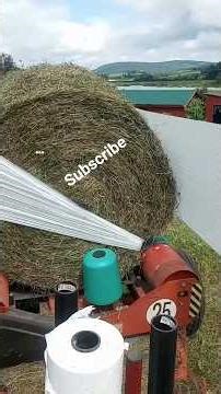 wrapping hay from summer time#farming#farmlife#satisfying #shorts#viralvideo