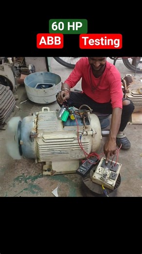 Motor rewinding Testing . #viral #electrical #mechanic #induction_motor #60_hp_motor #motor_repair