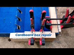 How to repair a cardboard box - My rare 1987 Marples Gold Chip chisel box