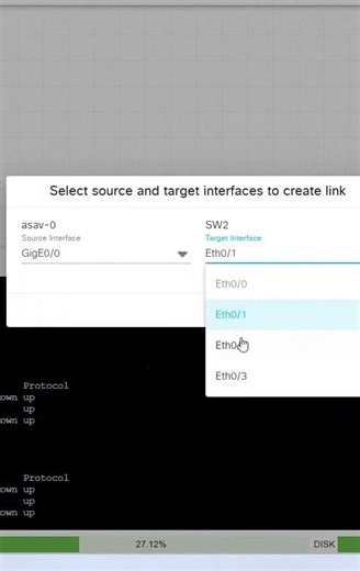 6.How to Connect ASA Firewall to CISCO Swtich in CISCO Modeling Lab?