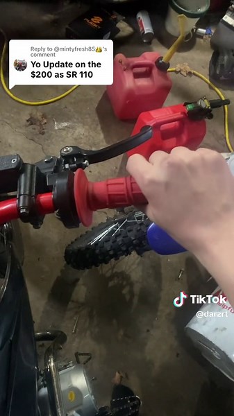 Replying to @@mintyfresh85👑 heres the SSR update! #darzrt #ssr #pitbike #110cc #supermoto #fyp #foryou