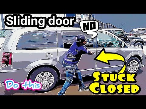 How to open a stuck closed Sliding door on your Caravan. How to fix a sliding door lock on a Dodge.