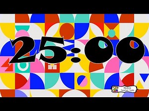 25 Minute Timer ⏱️ | No Background Music | Geometric Fun Visual Countdown