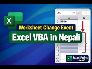 Excel VBA मा Worksheet Change Event कसरी काम गर्छ? (Simple Nepali Tutorial)