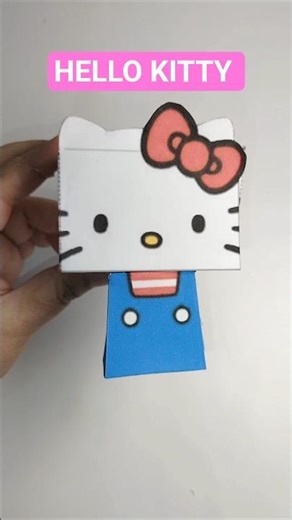 CUTE Hello Kitty Paper Crafts To Make Now! #shorts #papercraft #hellokitty