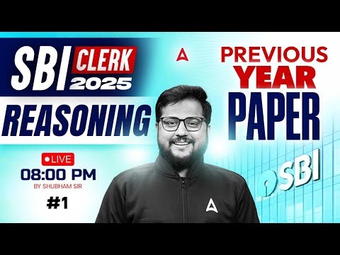 SBI Clerk 2025 Prelims | SBI Clerk Reasoning Previous Year Paper #1 | Reasoning By Shubham Sir