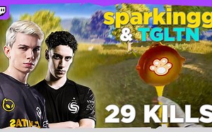 双四排位猛男压一点轻松吃鸡？！sparkingg与离谱哥TGLTN海岛29杀吃鸡