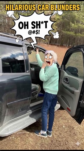 What did grandma say! 🤣☠️hilarious car blunders 🚗🤣 #hilarious #blunders