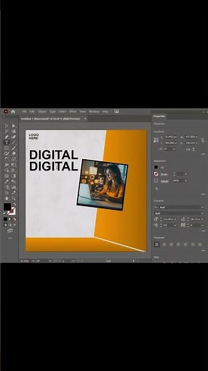 Digital Marketing Post Design in Illustrator 💻✨#digitalmarketing #shorts