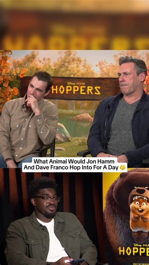 Jon Hamm and Dave Franco in Pixar’s Hoppers