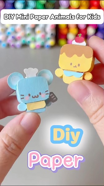 DIY Mini Paper Animals for Kids #diy #handmade #drawing #viralvideo