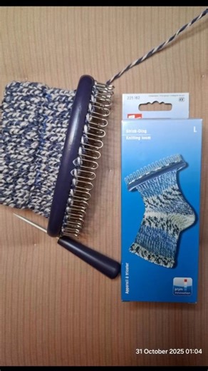 Vincent @worksofhands on Instagram: "Quick updates: I harvested a couple of cotton bolls recently. And I tried knitting a sock using the Prym Strick Ding (sock loom). I'm guessing this method creates 'twisted loops'. Now I wonder if other stitches (knit and purl, ribbing, colourwork, cable and lace stitches) can be made using this sock loom. 🤔 I have to add that this is not a faster method because you go through the rows 2 times: first to wrap the pegs with the active yarn and second to slip th