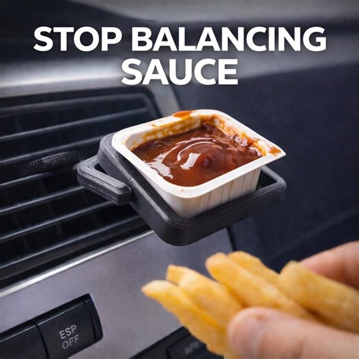 Car Sauce Holder for Vent | No Spill Dip Clip | Fits Mcdonald’s Chick-fil-a Sauce | Car Food Holder Accessory - Etsy