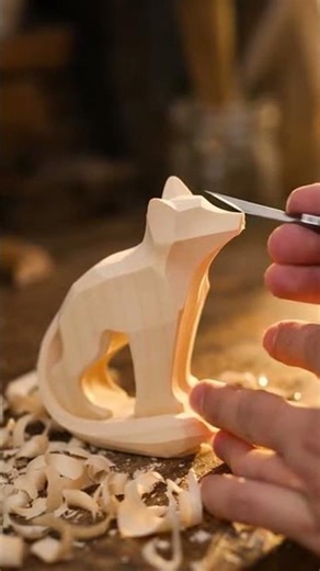 From Block to Fox 🦊 | Wood Carving ASMR #woodcarving #asmr #woodworking #foxcarving #satisfying