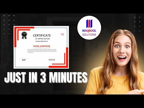 Professional Certificate Design in MS Word | Create Stylish Certificates in Just 3 Minutes