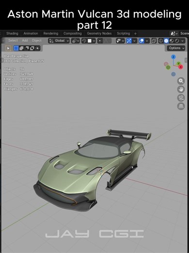 𝒥𝒶𝓎 on Instagram: "Aston Martin Vulcan 3d modeling process part 12 #blender3d #tutorial #blender #3dmodeling #cardesign #automotivephotography #automotive #blenderart #3d #automotivedesign #fyp"