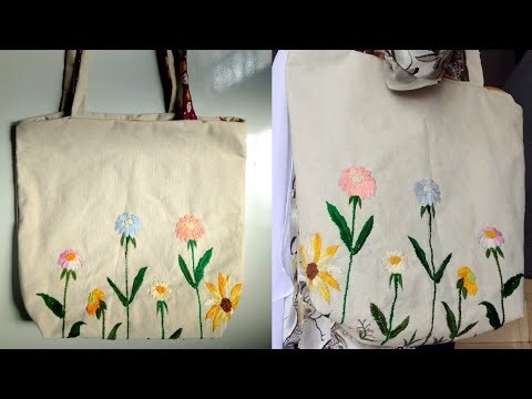 DIY Embroidery Tote Bag 🪡 | Handmade Tote Bag Tutorial 👜 | ArtbySifa