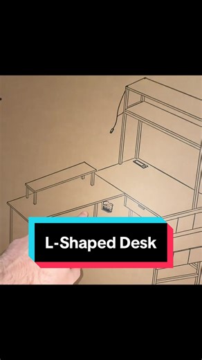 Stylish L-Shaped Desk with Functional Features