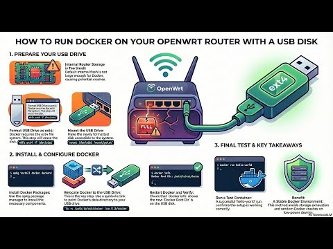 How to Install Docker on GL.iNet MT3600BE (OpenWrt) Using USB Storage